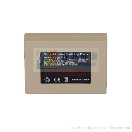 3.7v 3000mah Li-ion Temperature Adjustable Heated Vest Li-ion Battery Packs